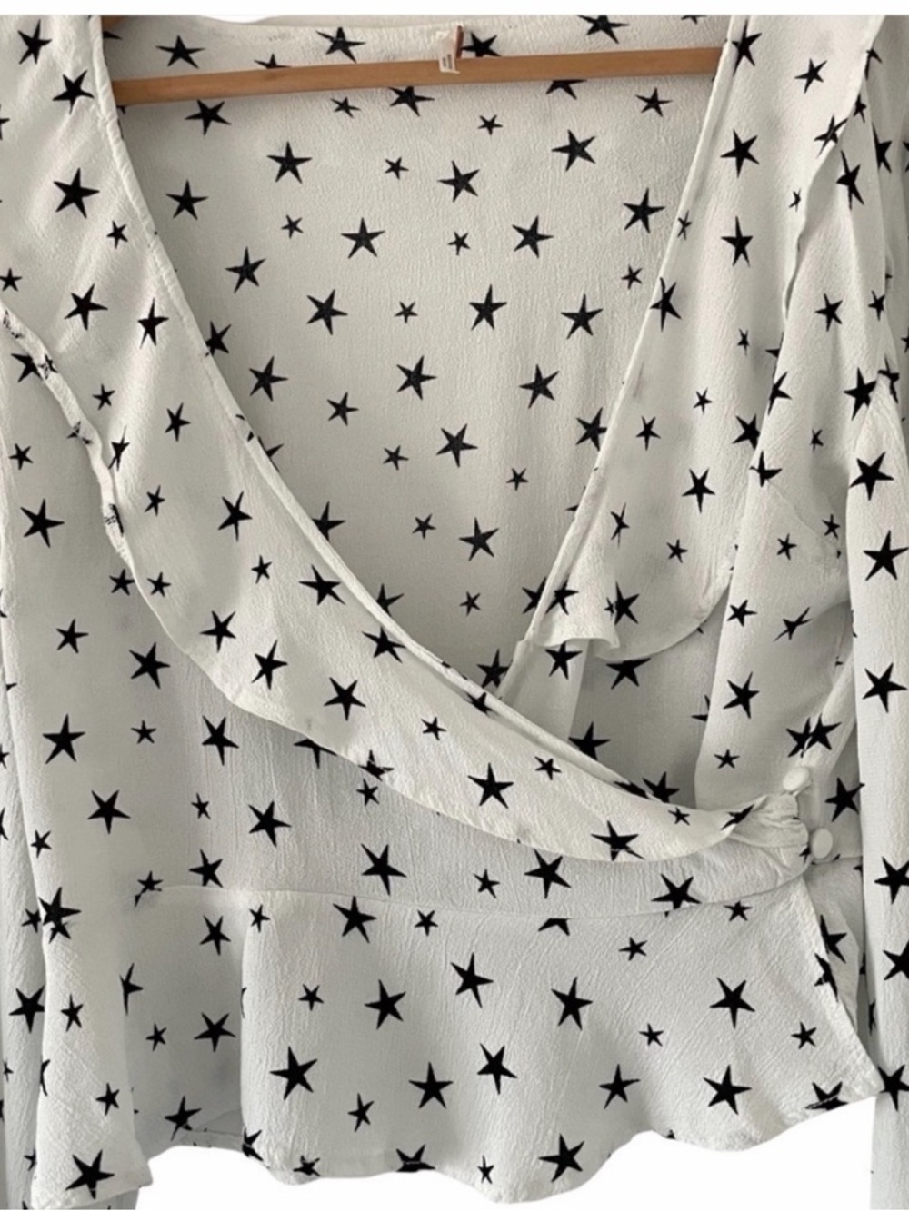 Free People Star Printed Wrap Top - Picture 5 of 8